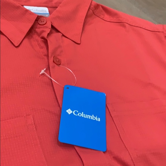 Columbia Red Eagle Lake Fishing Shirt M 